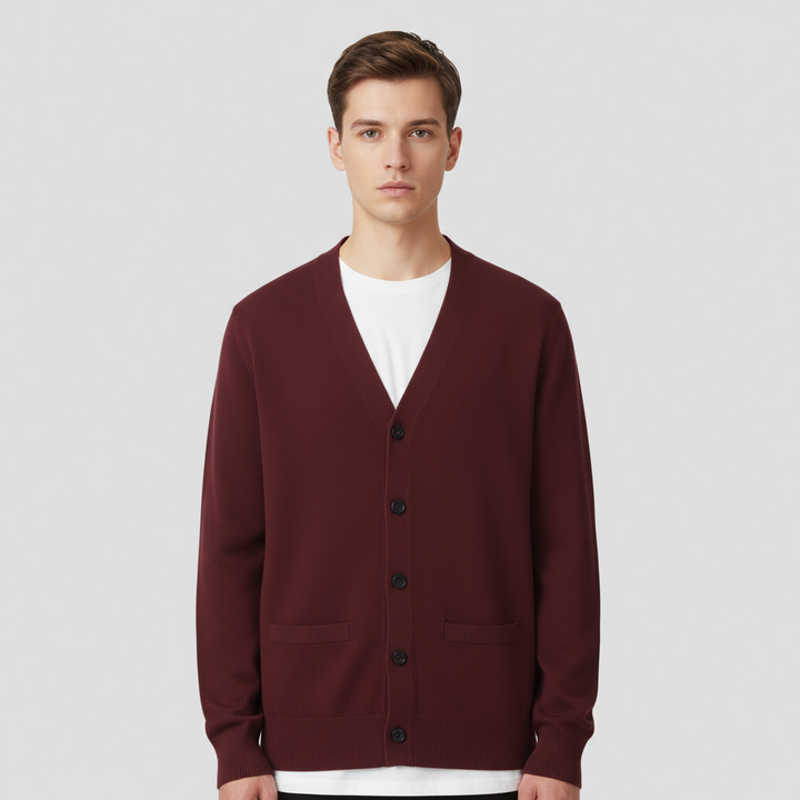 Cardigan Homme Col V Boutonné