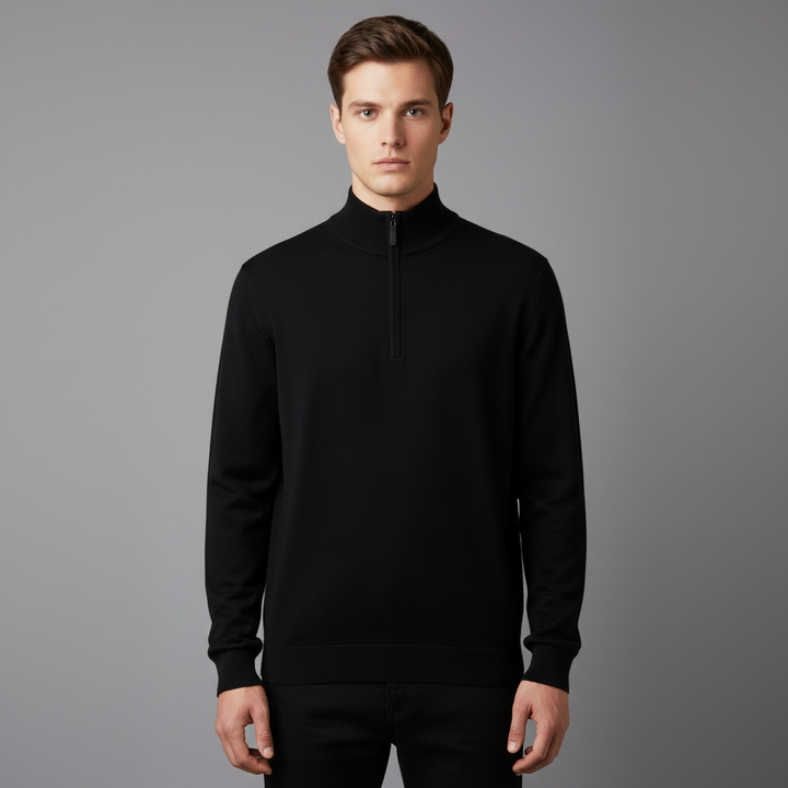 Pull Homme Demi-Zip Laine Mérinos
