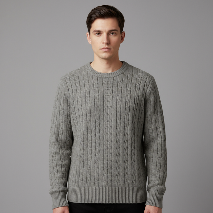 Pull Homme Maille Torsadée | Col Rond