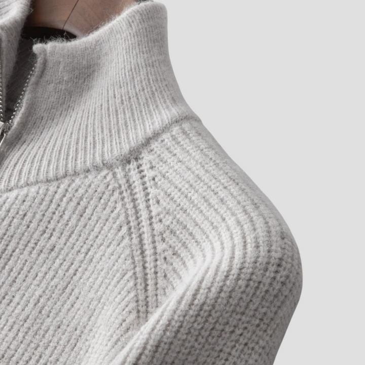 Cardigan Homme Zippé Col Montant