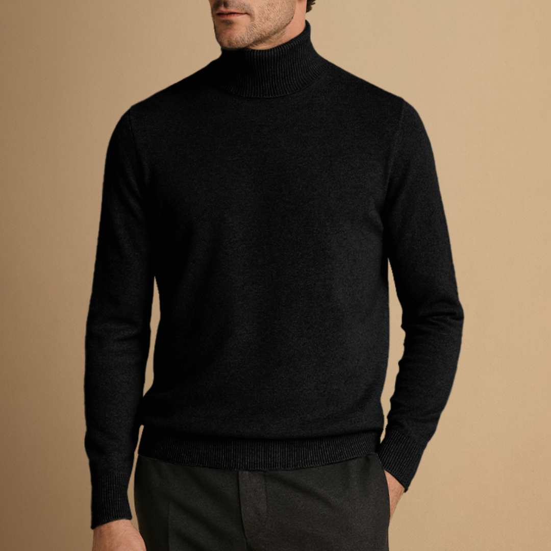 Pull Homme Col Roulé Tricoté