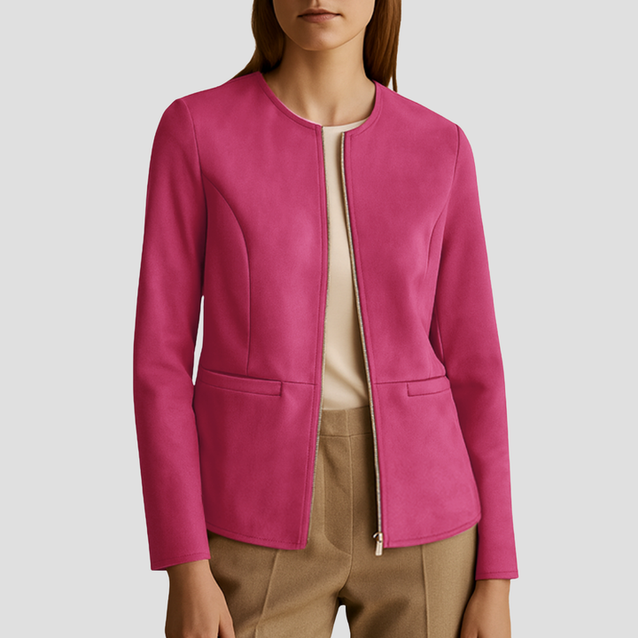 Veste Femme Suédée Zippée