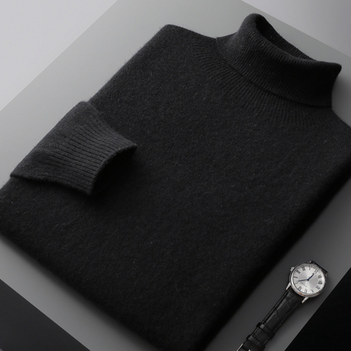 Pull Homme Col Roulé en Laine