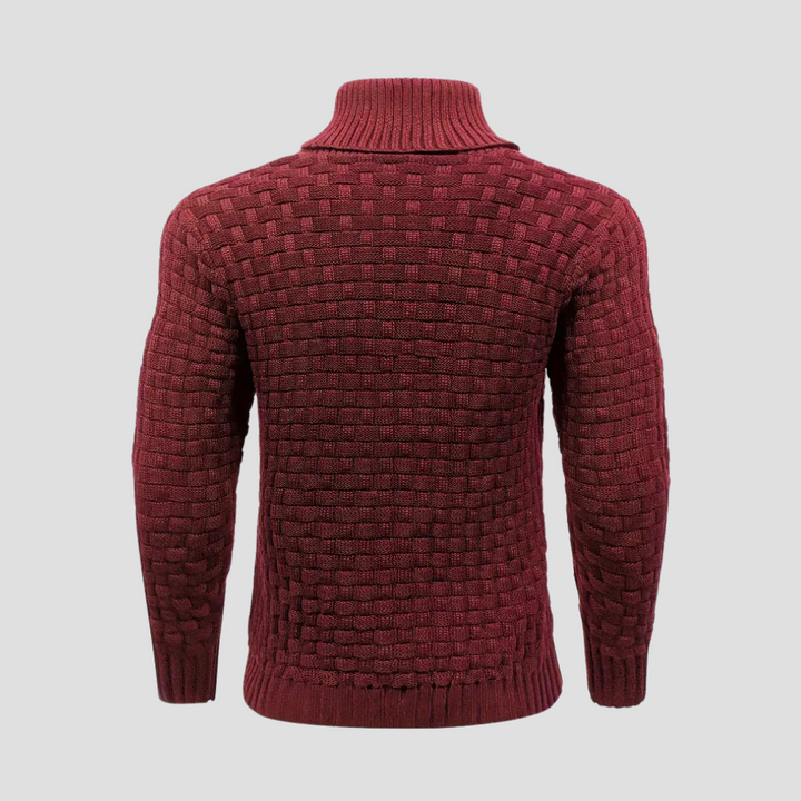 Pull Homme Col Boutonné en Maille