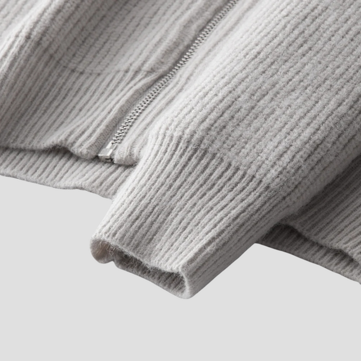 Cardigan Homme Zippé Col Montant