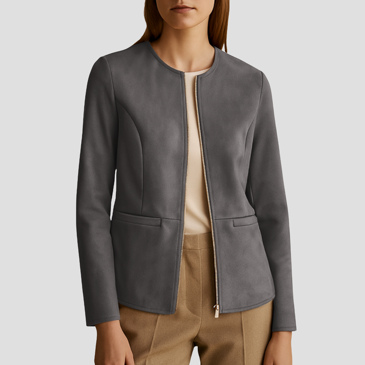Veste Femme Suédée Zippée