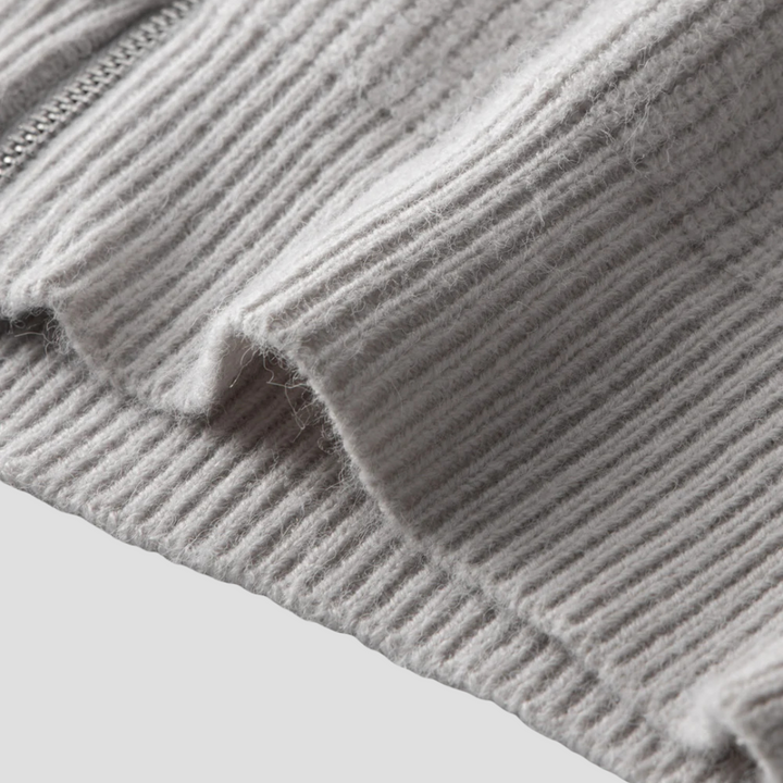 Cardigan Homme Zippé Col Montant