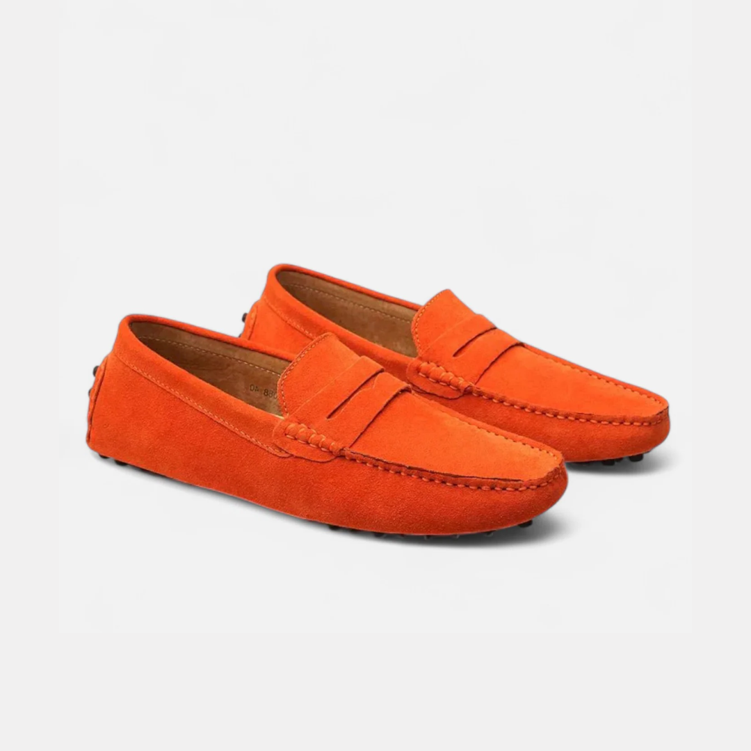 Mocassins Homme Daim à Picots