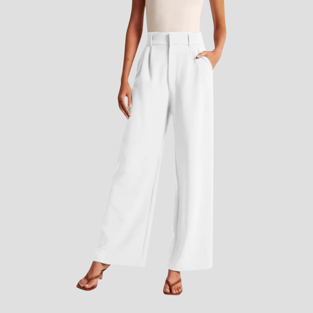 Pantalon Large Femme Taille Haute