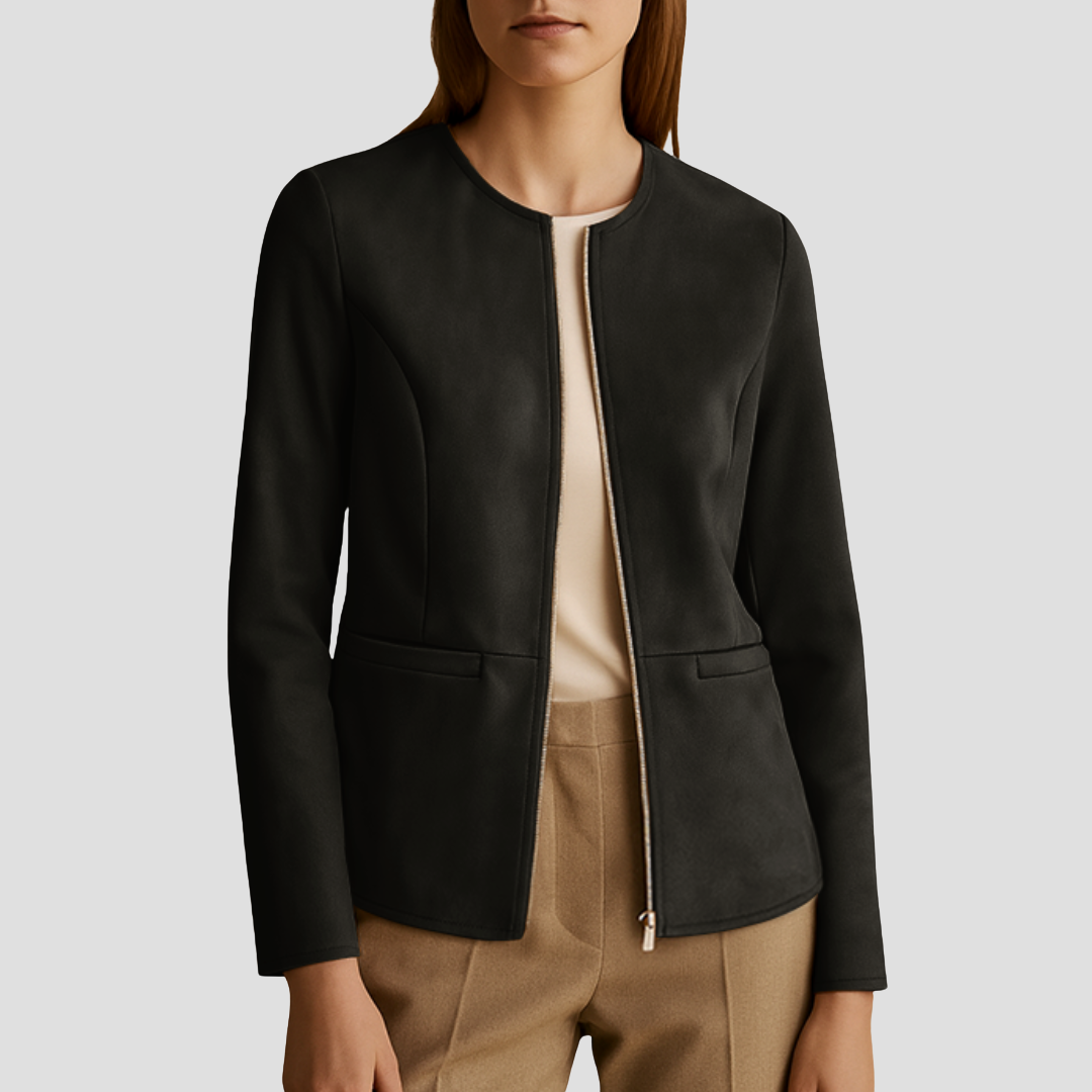 Veste Femme Suédée Zippée