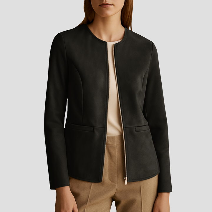 Veste Femme Suédée Zippée