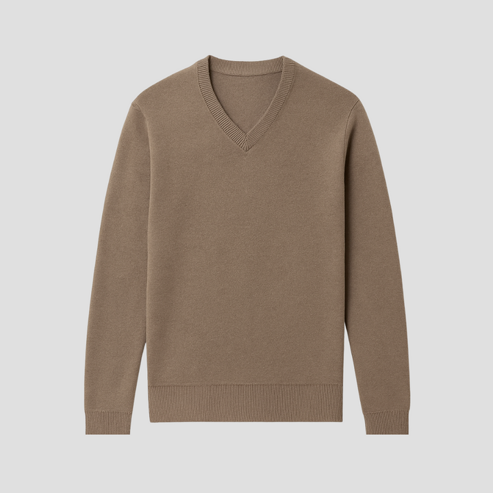 Pull Homme Col V Tricoté