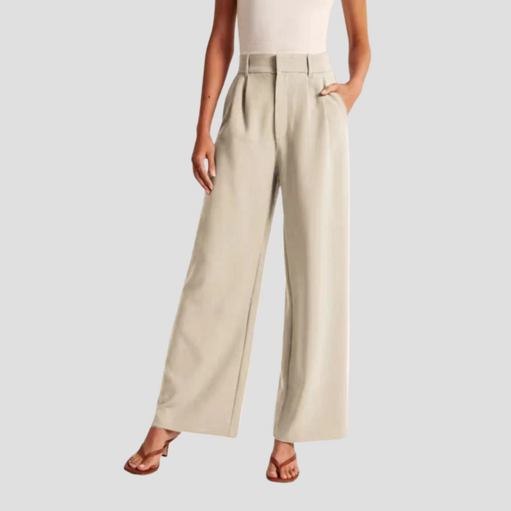 Pantalon Large Femme Taille Haute