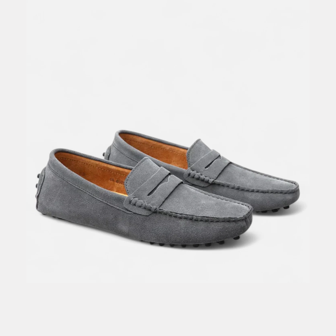 Mocassins Homme Daim à Picots