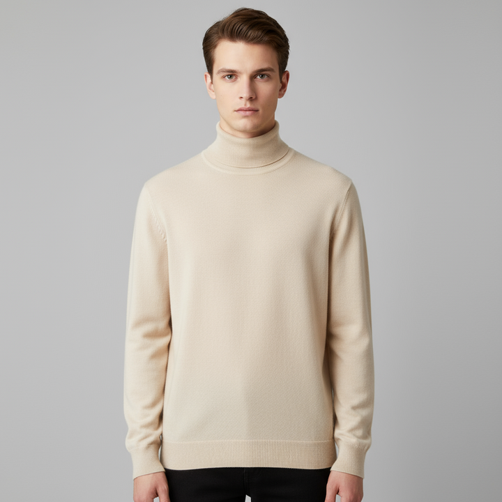 Pull Homme Col Roulé en Laine