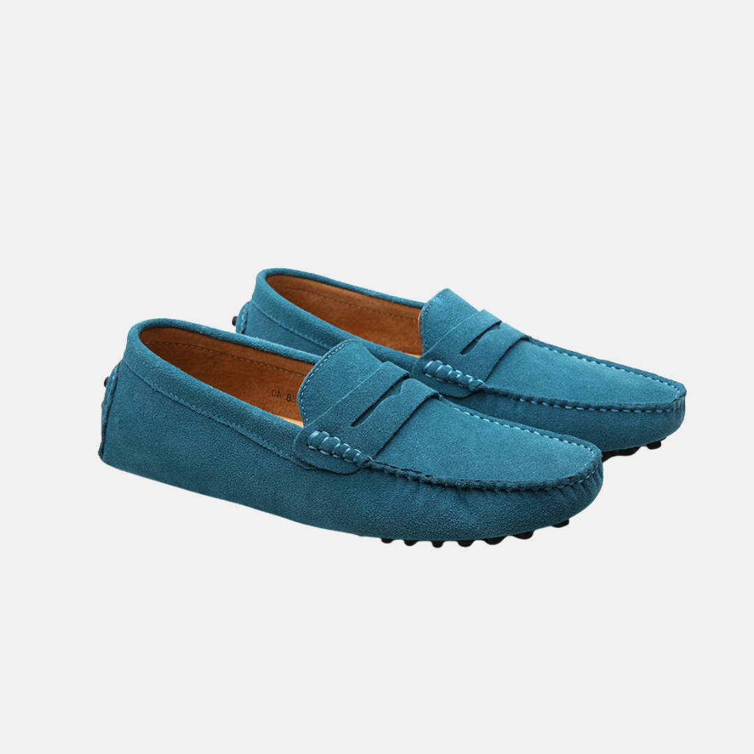 Mocassins Homme Daim à Picots