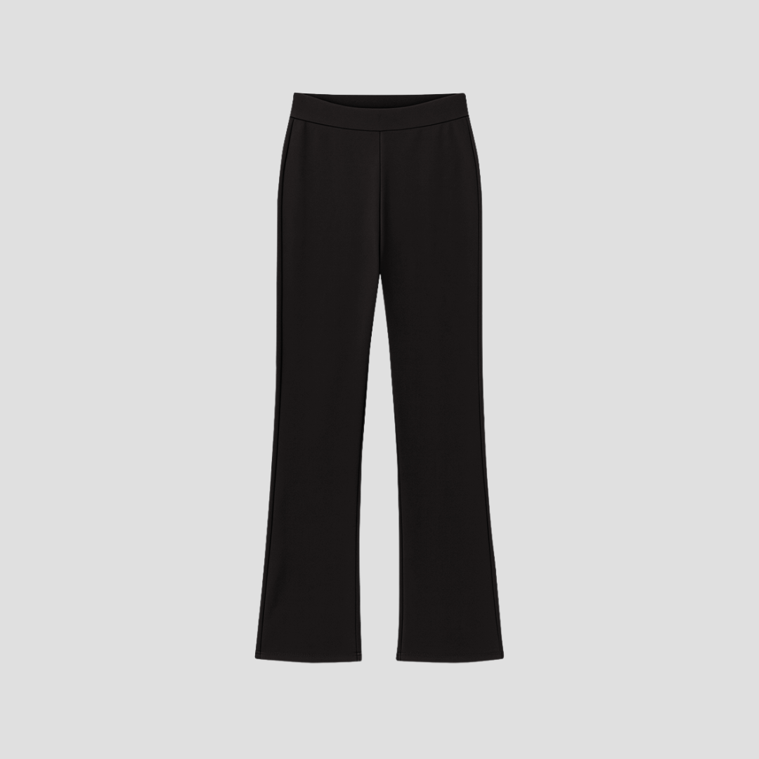 Pantalon Droit Femme Taille Élastique