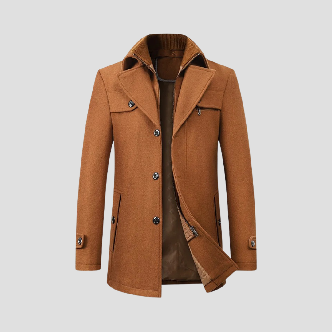 Manteau Homme Hiver Laine Mélangée