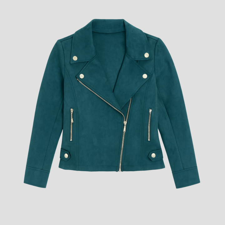 Veste Biker Femme Zip Asymétrique