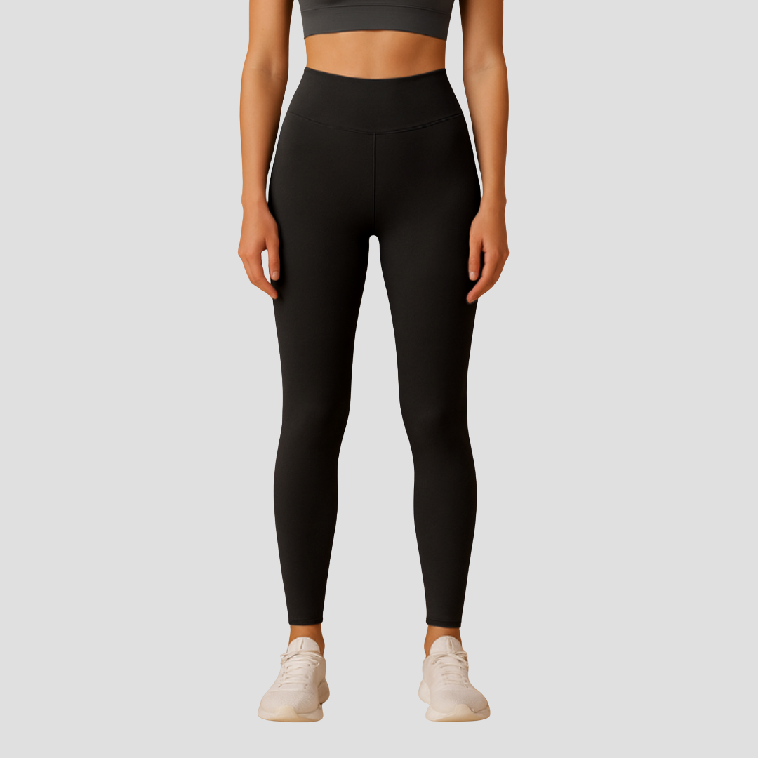 Legging femme polaire taille haute