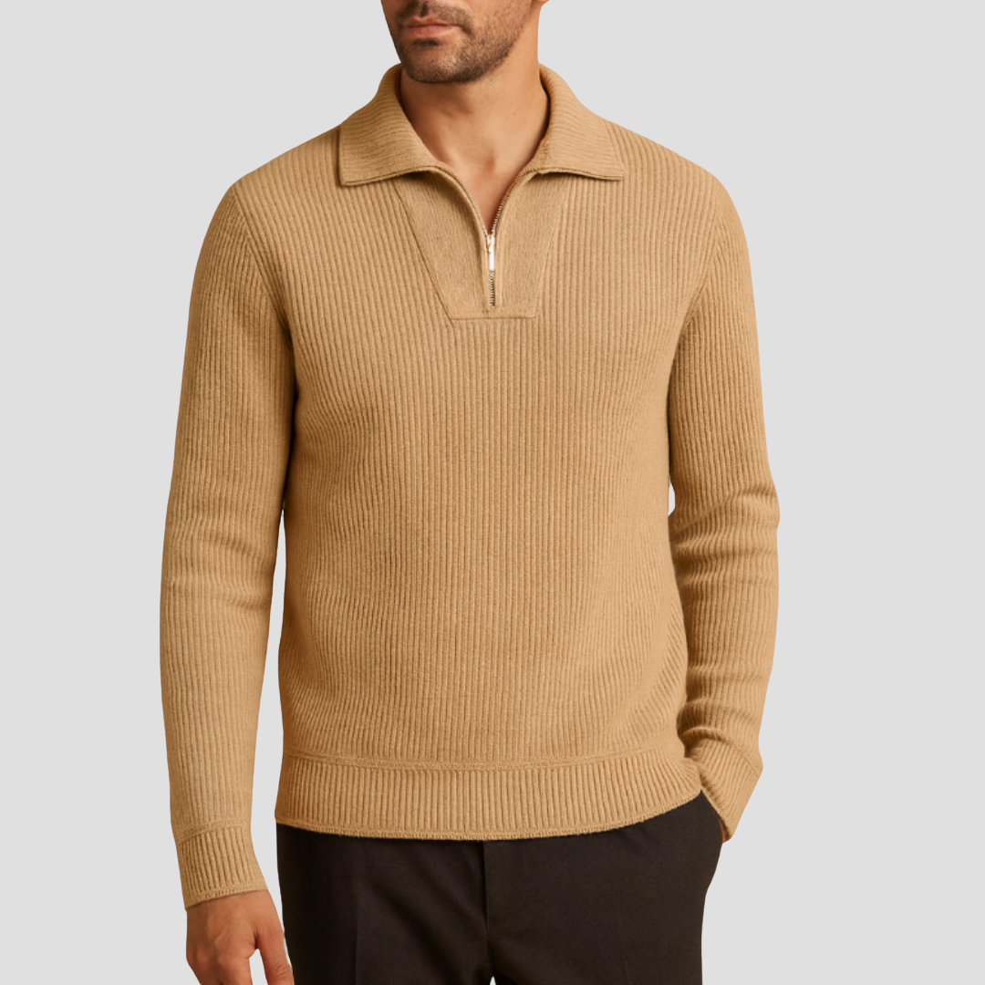 Pull Homme Col Ouvert Maille Fine