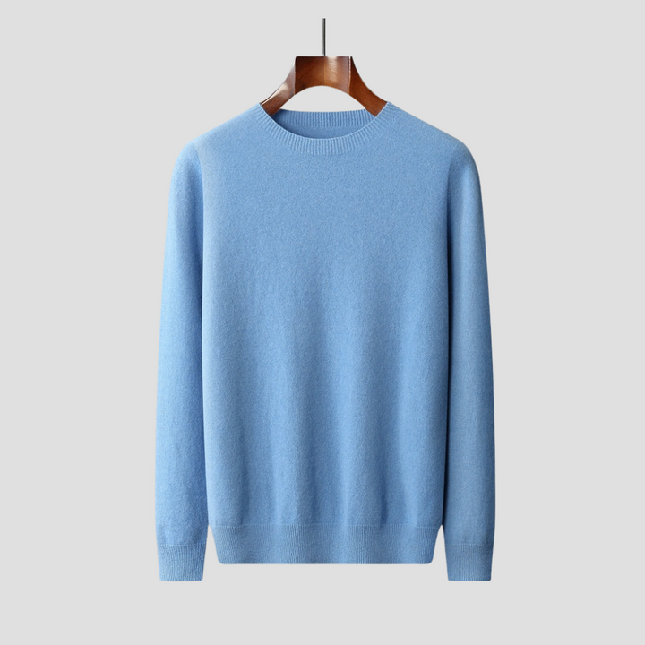 Pull Homme Col Rond Laine Mélangée