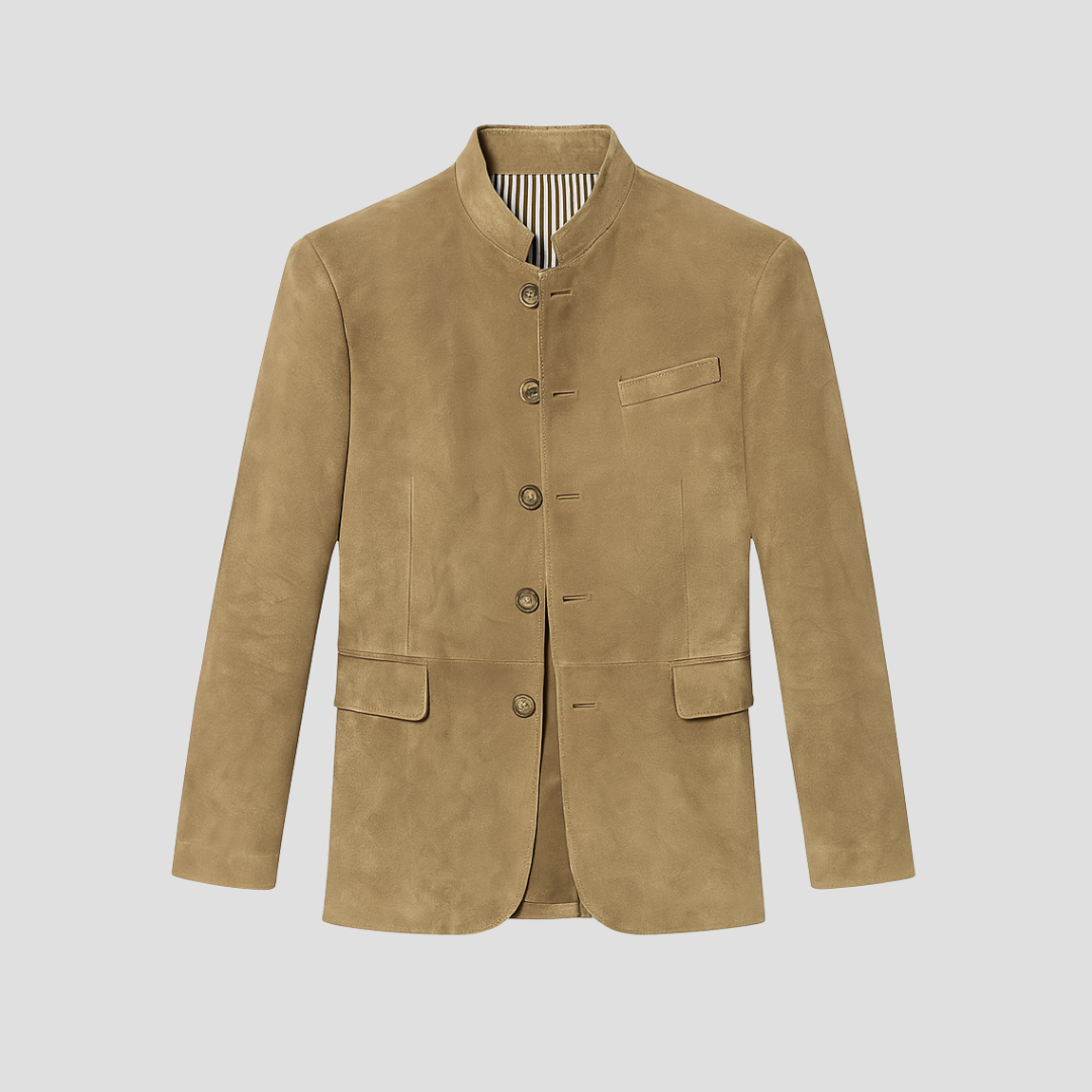 Blazer Homme Col Montant Boutonné