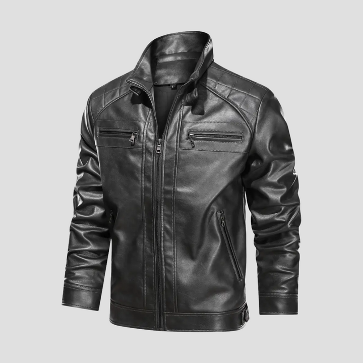 Veste Motard Homme Zippée Rétro