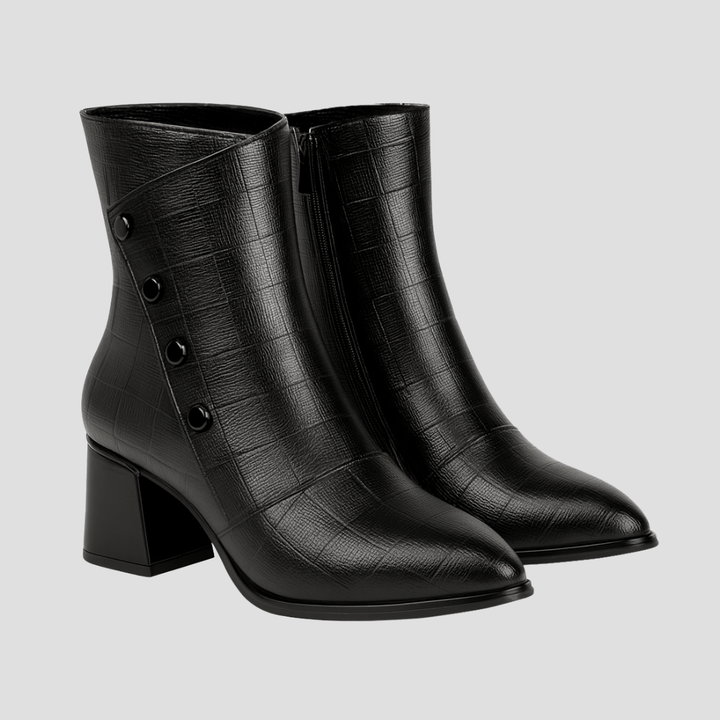 Bottines femme noires talon bloc