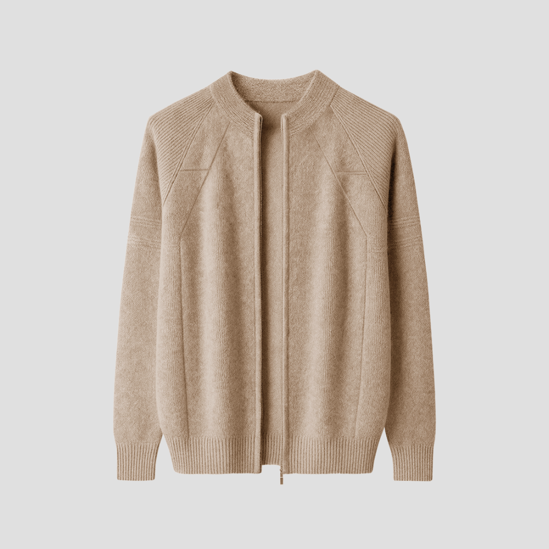 Cardigan Homme Zippé en Maille