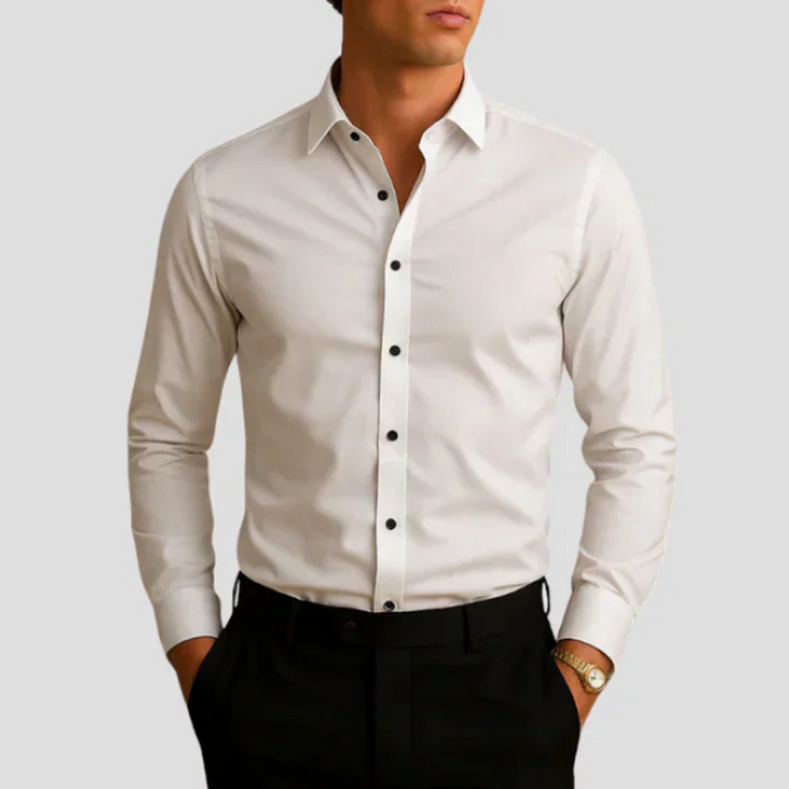 Chemise Homme Slim Boutons Contrastés