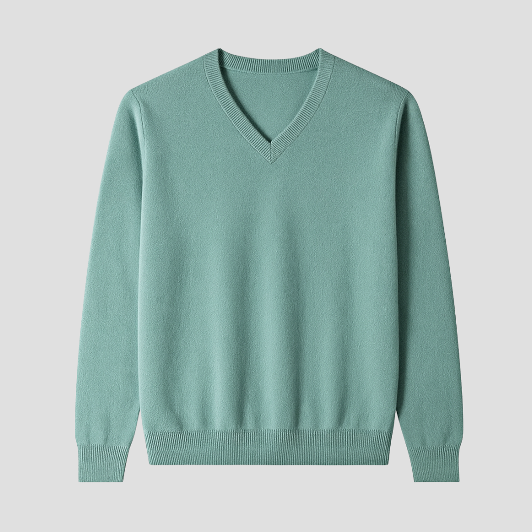 Pull Homme Col V Laine