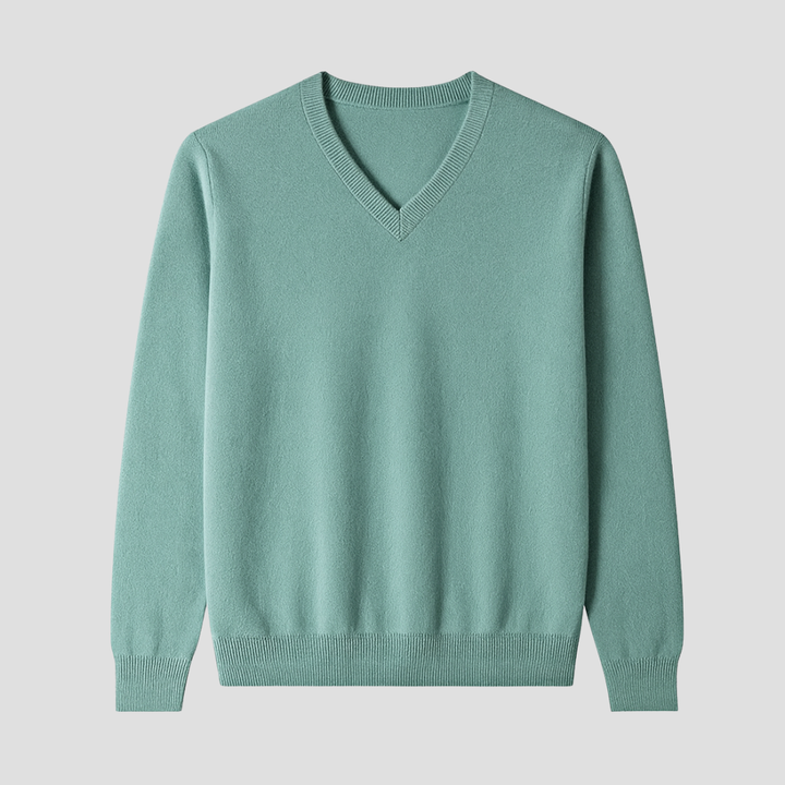 Pull Homme Col V Laine