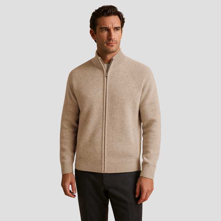 Cardigan Homme Zippé en Maille