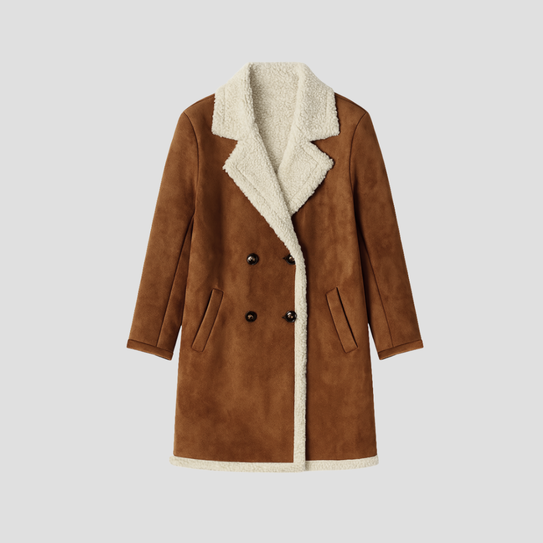 Manteau Femme Croisé Similicuir | Fourré
