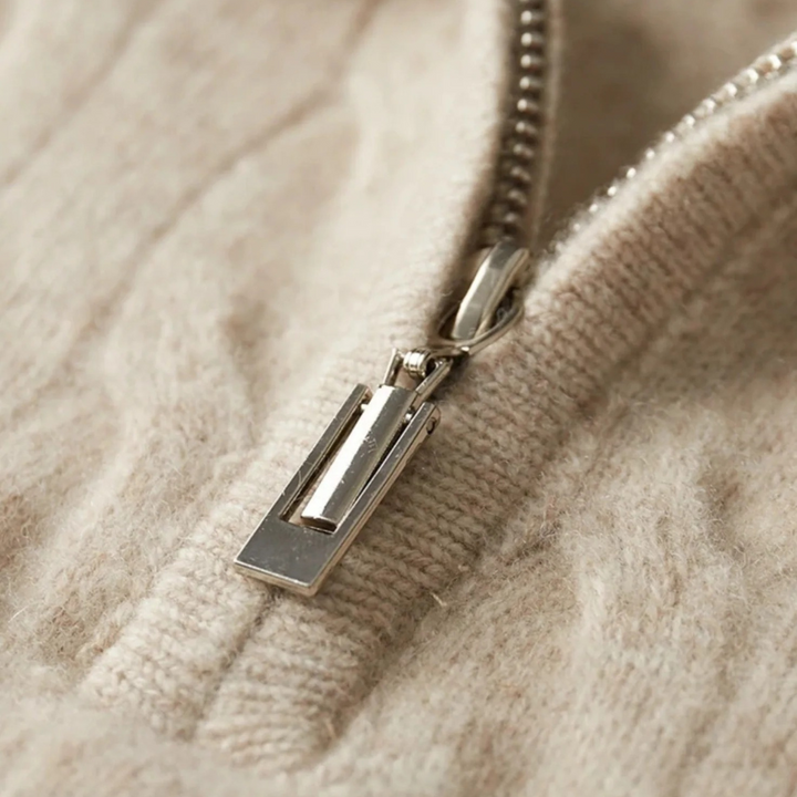 Pull Homme Demi-Zip Torsadé