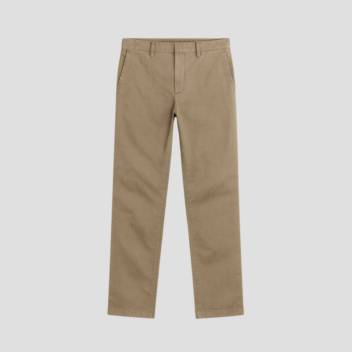 Pantalon Homme Coupe Droite Coton Mélangé