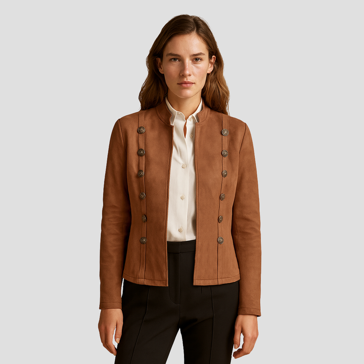 Veste Femme Double Boutonnage Suédée