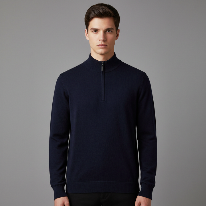 Pull Homme Demi-Zip Laine Mérinos