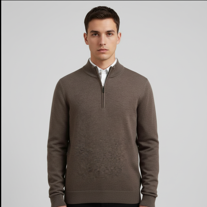Pull Homme Demi-Zip Laine Mérinos
