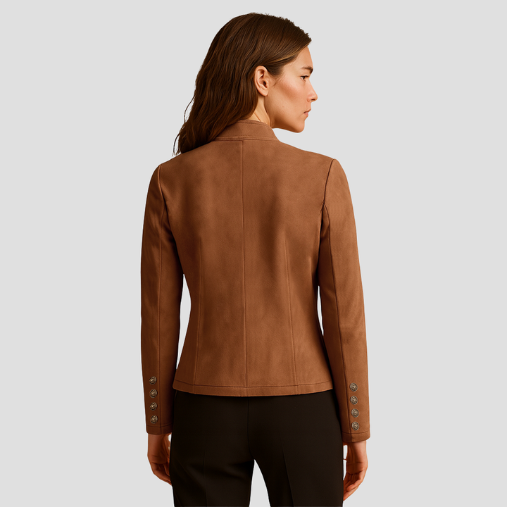 Veste Femme Double Boutonnage Suédée