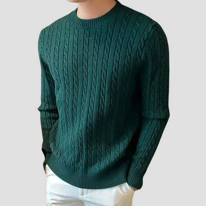 Pull Homme Maille Torsadée | Col Rond