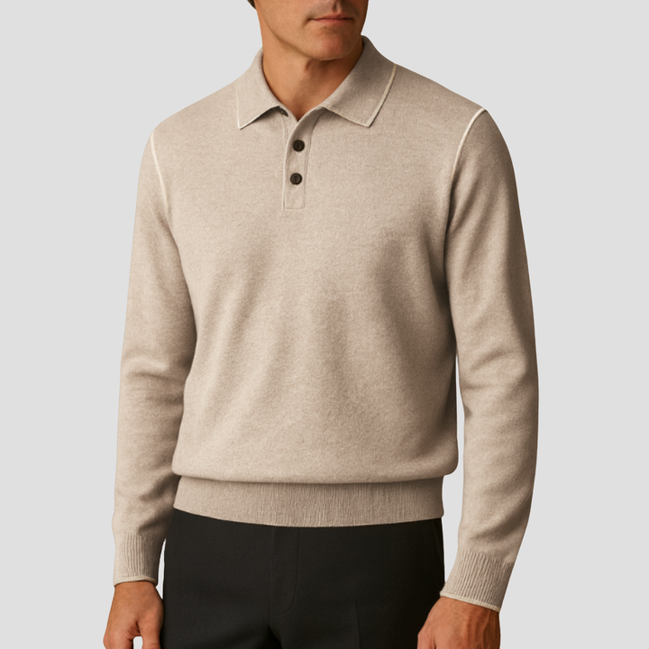 Pull Homme Cachemire Col Boutonné