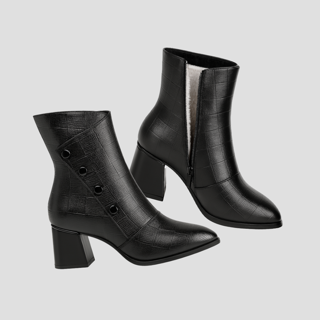 Bottines femme noires talon bloc