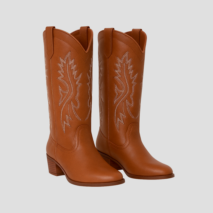 Bottes cowboy femme similicuir