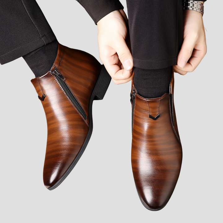 Bottines Homme en Cuir Zippées