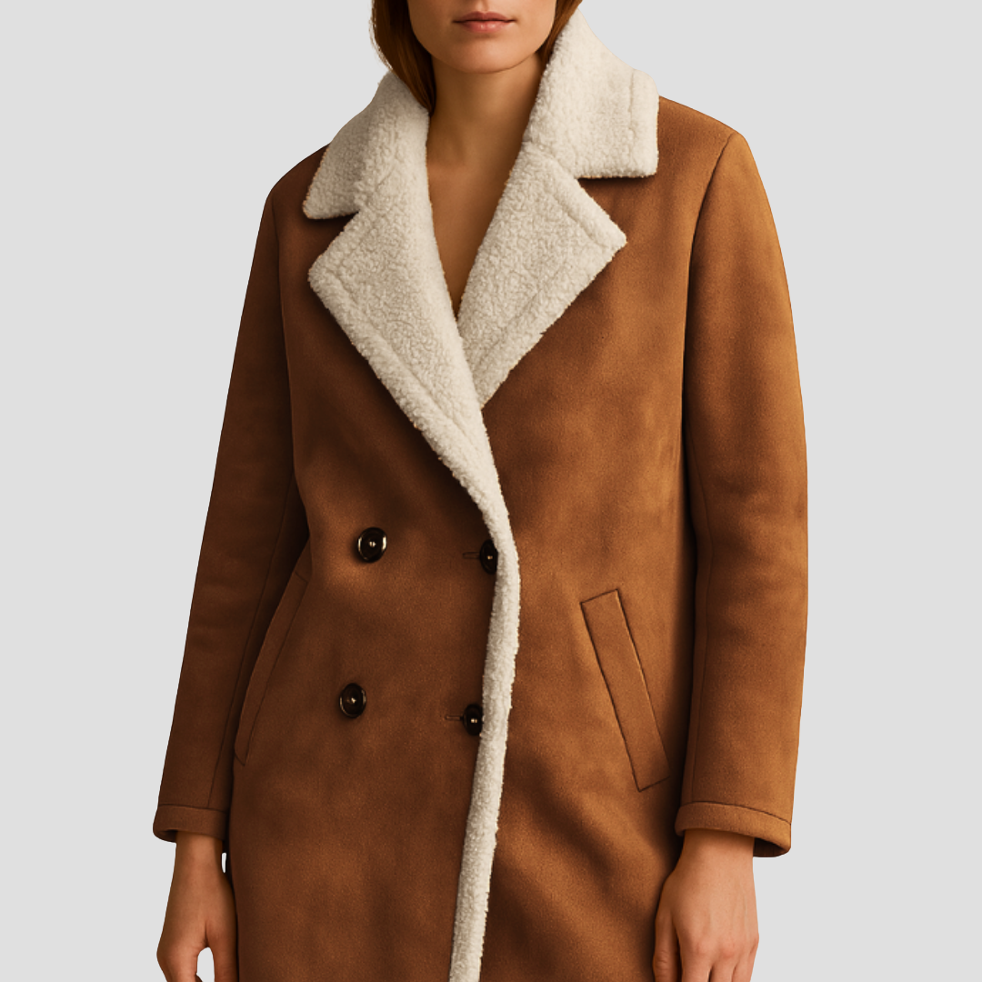 Manteau Femme Croisé Similicuir | Fourré