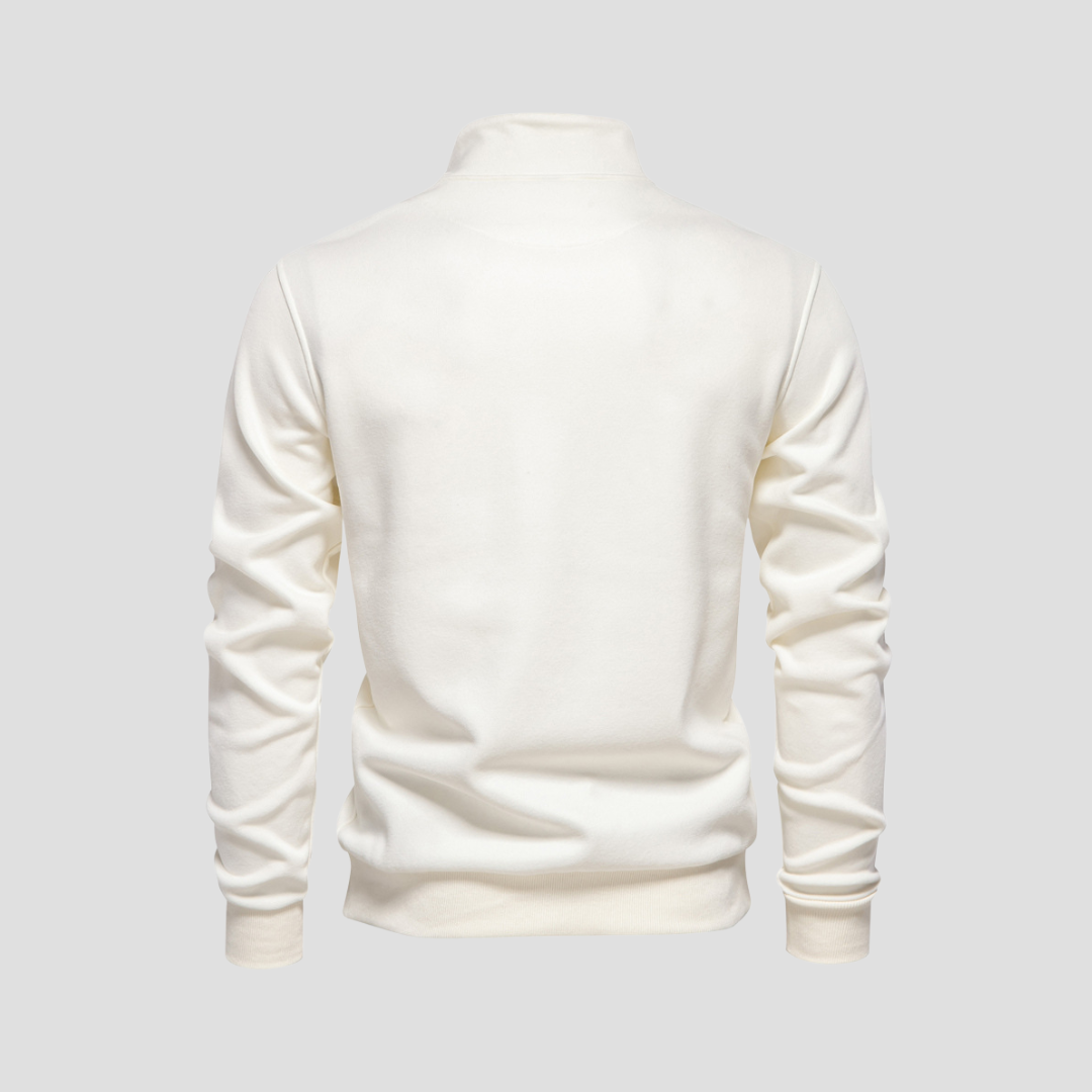 Pull Homme Demi-Zip Col Montant