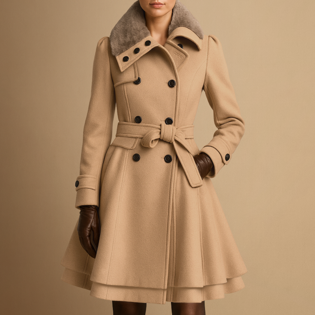 Manteau Femme Hiver Long Ceinturé