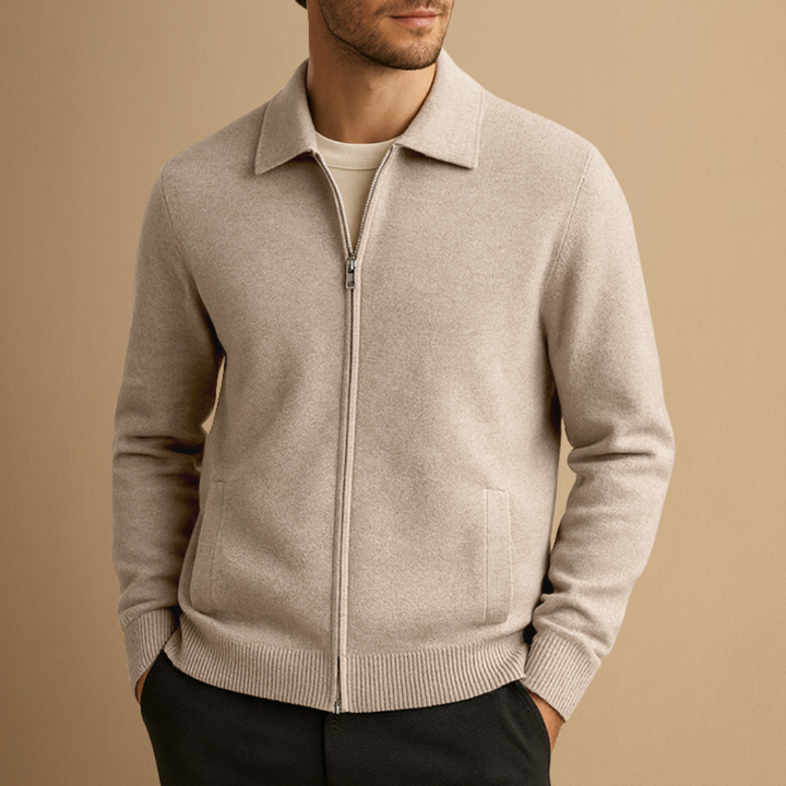Cardigan Homme Laine Zippé